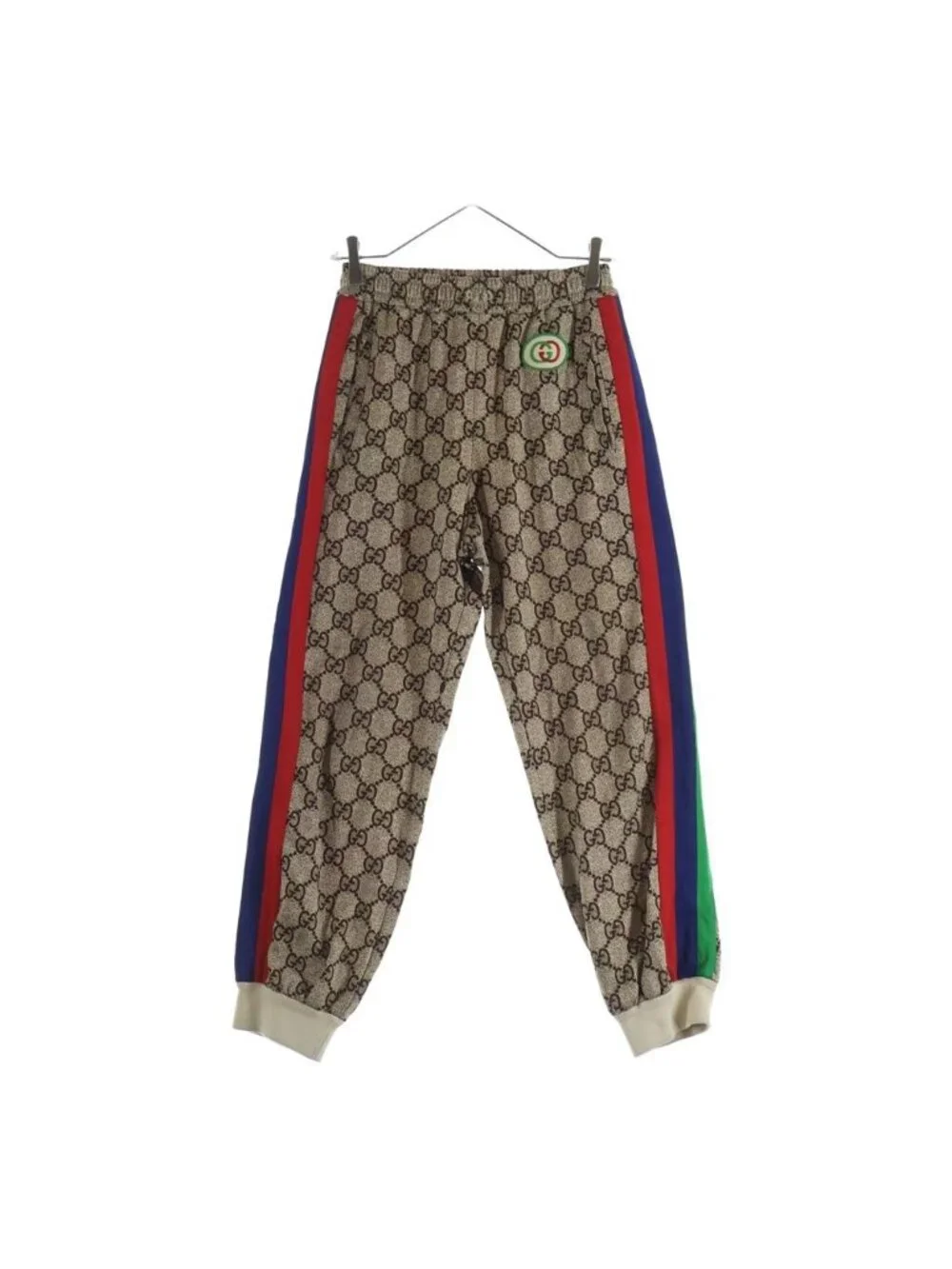 Gucci GG Sherry Line Side Jogger Track Long Pants Beige
